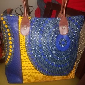 African print tote bag